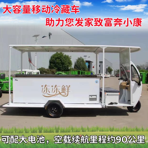 户外商用雪糕冰棍售卖车旅游景区流动式雪糕冰淇淋车电动三轮车