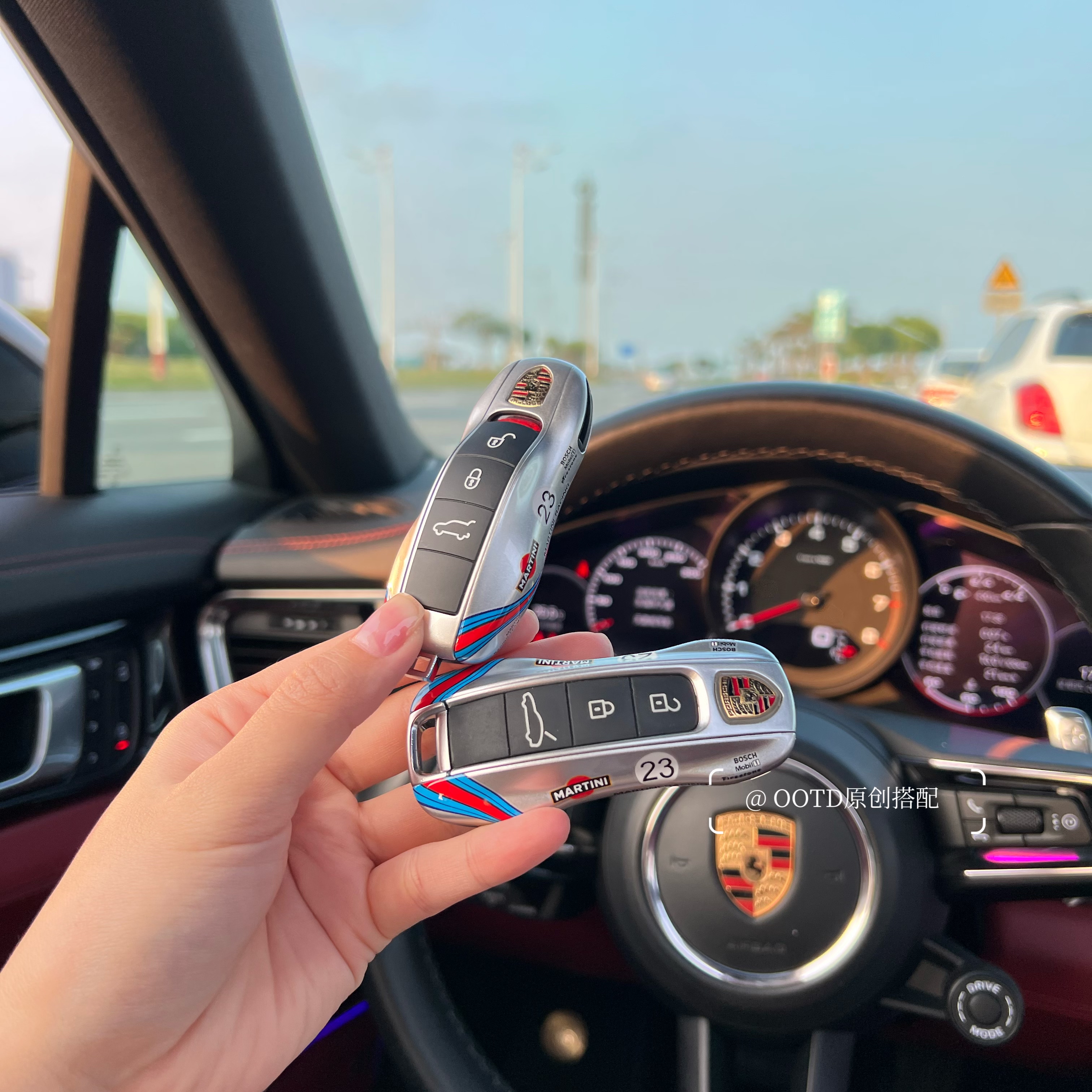 涂装适用保时捷帕拉梅拉车钥匙套718taycan911卡宴macan替换壳男