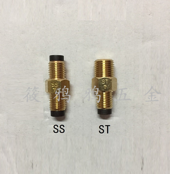 SS ST型直通抵抗式比例分配器单向油管接头单向阀油路计量件