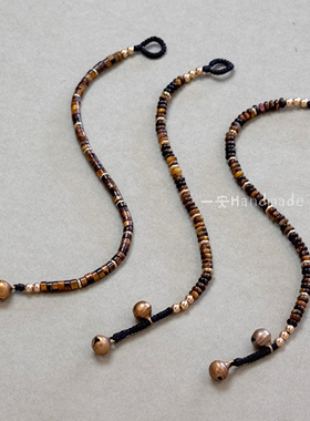 原创手作天然虎眼石手链天然石串珠手串叠戴手机个性情侣秋冬百搭