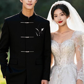 西服高级感婚宴男士 男装 礼服 日常可穿新中式 订婚男生穿搭衣服套装