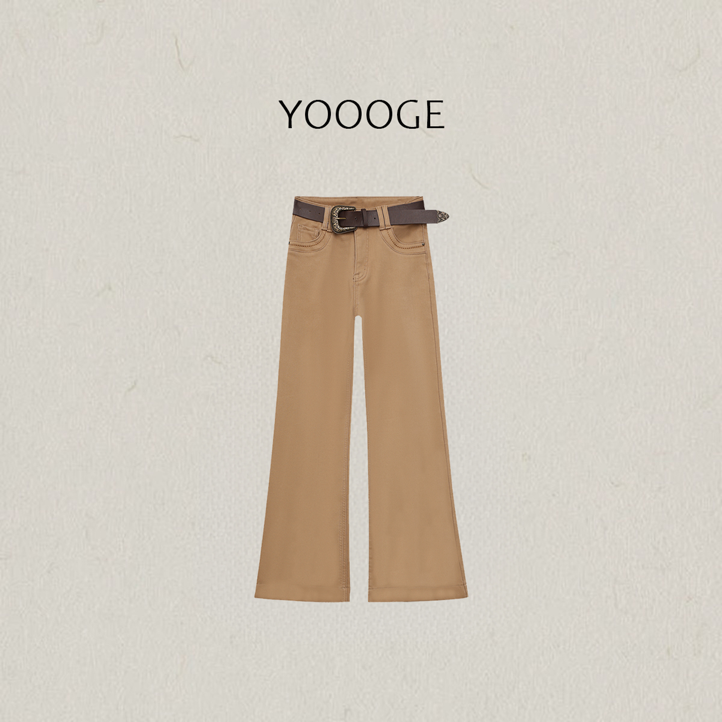 右格Jeans 【摩登裤2.0】显腿长加绒微喇裤牛仔裤女休闲筒喇裤