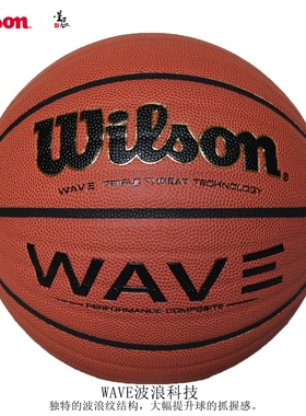 Wilson威尔胜篮球NCAA波浪纹室内外PU耐磨吸湿WAVE学生7号WTB0620