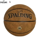 斯伯丁篮球飞行员十字纹室内外耐磨吸湿7号PU篮球77 739Y成人软皮