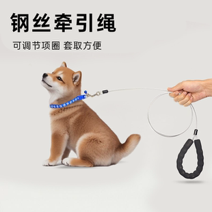 小狗牽引繩防咬鏈拴貓繩小型犬3米幼犬貓咪項圈兔子狗鏈超細狗繩