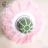 花店用品新娘手捧花装 饰材料带泥花托花托边婚庆用品带泥塑料花托