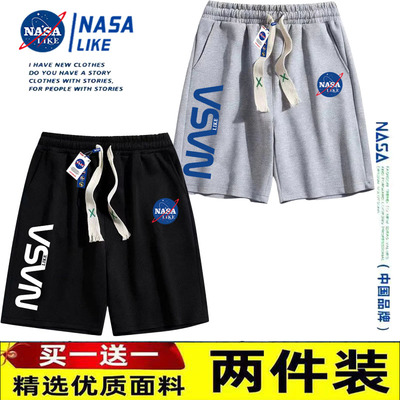 NASA五分裤潮牌宽松百搭短裤