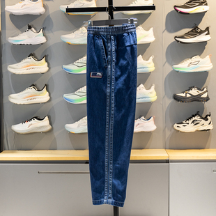 李宁水洗牛仔长裤 2026年新款 运动潮流系列宽松休闲裤 AKXW151 男士