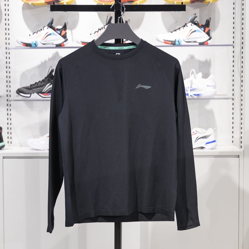李宁长袖男子反光长袖T恤