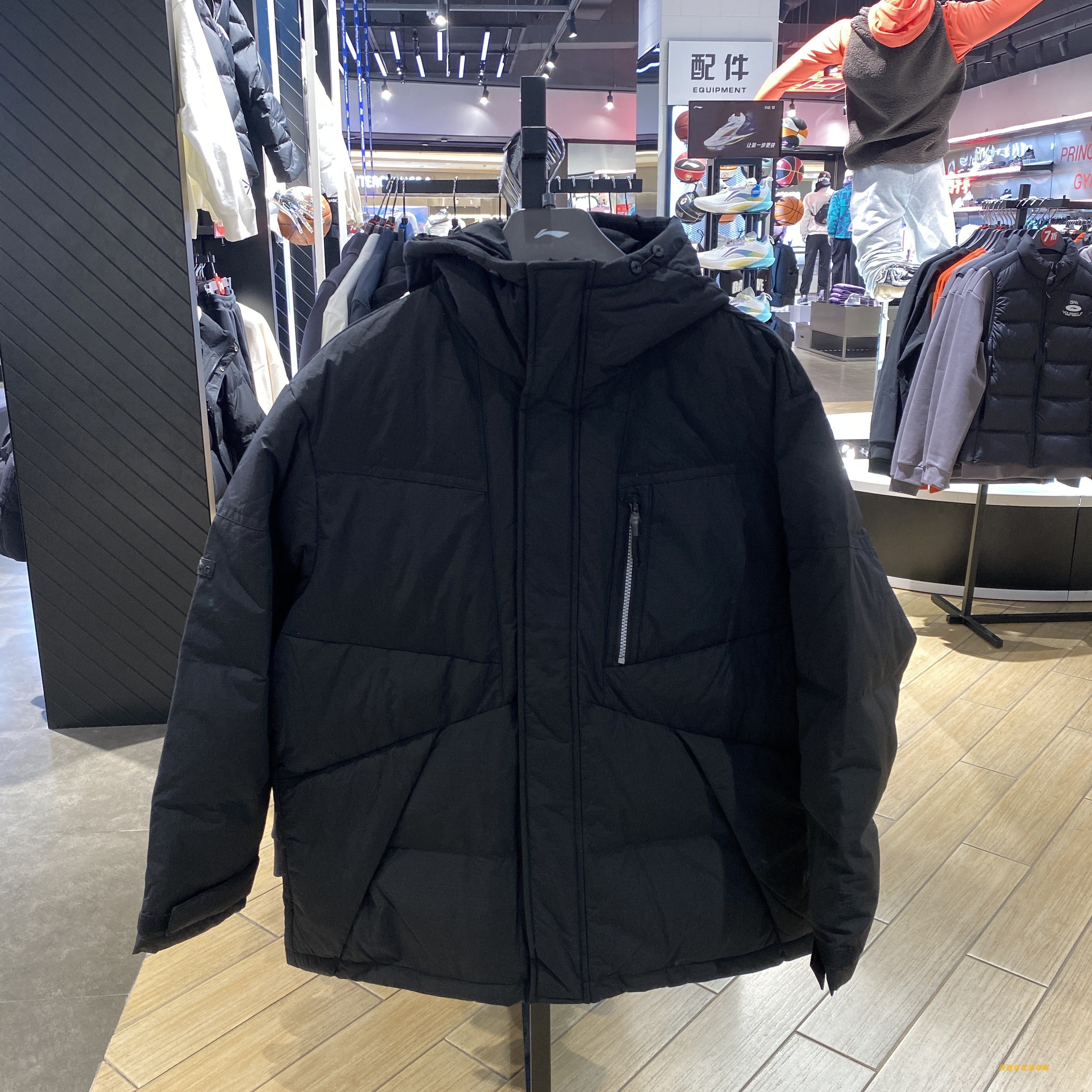 李宁男子时尚潮流宽松羽绒服