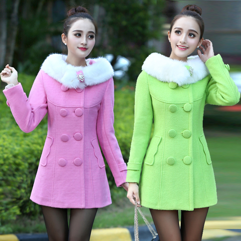 呢子外套甜美时尚修身显瘦厚甜美