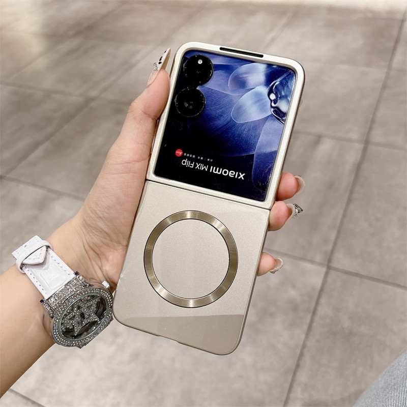 小米mixflip手机壳新款金属漆折叠屏保护套适用于Xiaomi2超薄磁吸充电微磨砂肤感硬壳简约时尚个性高级感高端