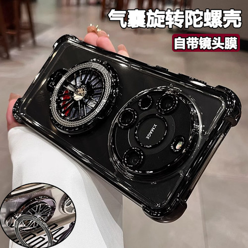 旋转陀螺支架适用华为mate70手机壳新款70Pro四角气囊防摔mate60Pro+带镜头膜mt50全包保护套40e高级感30男女