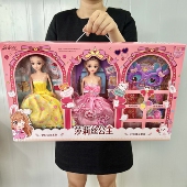 女孩洋娃娃套装 超大礼盒公主玩具换装 仿真衣服过家家礼物礼品盒