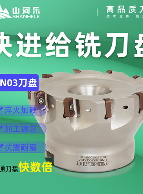 山河乐面铣双面刃EXN刀盘快进给铣刀盘LNMU0303模具钢开粗MFH03R