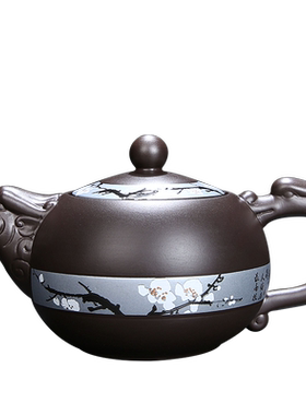 茶壶紫砂寒梅中式复古球孔西施