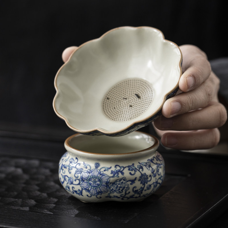 晨翔青花汝窑茶漏茶滤全陶瓷一体茶叶过滤网公道杯泡茶神器茶隔,餐饮具,茶滤,淘宝优惠券,粉丝福利购,淘宝优惠卷