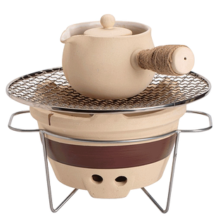围炉煮茶罐罐茶煮茶器具陶壶煮茶壶家用烤茶罐煮奶茶罐烤火炉套装
