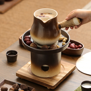 器具全套陶瓷罐碳炉煮茶壶罐罐奶茶壶烤奶茶罐 围炉煮茶烤火炉套装