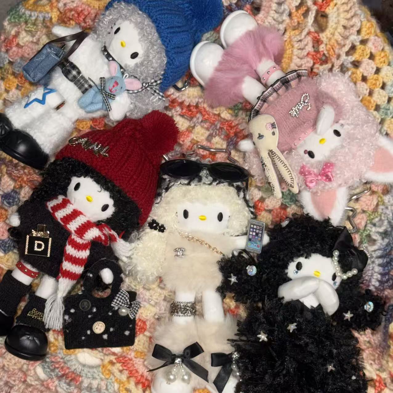 包挂件HelloKitty豪门千金风长腿挂件kt猫小玩偶公仔书包钥匙扣挂