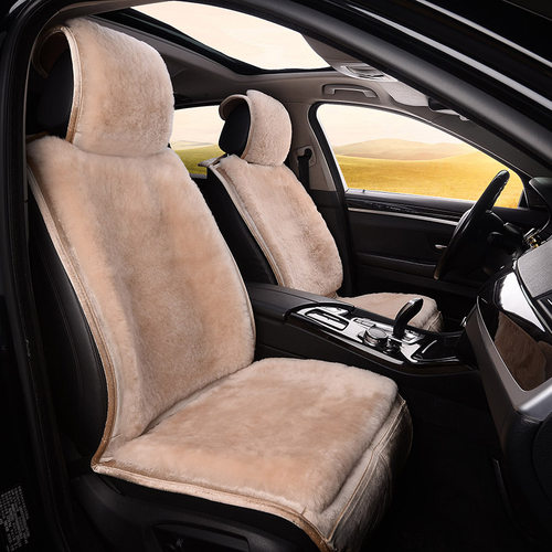 羊毛毯狐狸毛冬季专用汽车坐垫奔驰glc300l c260l gle350毛垫座套