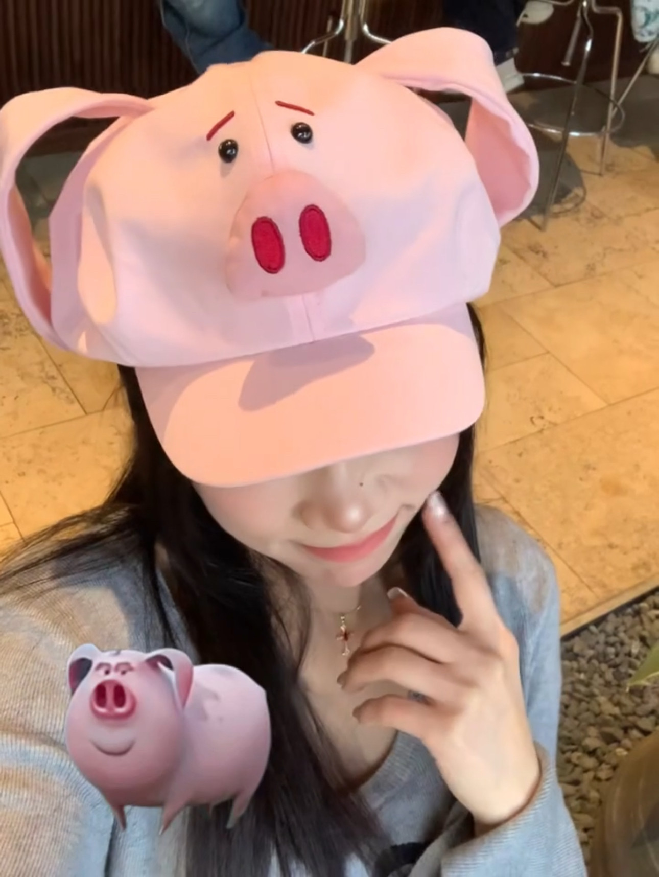 超萌太乙真人飞天猪八角帽2025新款粉色搞怪可爱俏皮小众画家帽子