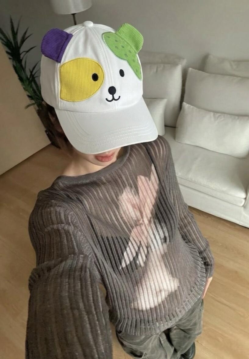 怪味奶糖小怪熊撞色棒球帽2026新款四季百搭显脸小休闲软萌鸭舌帽