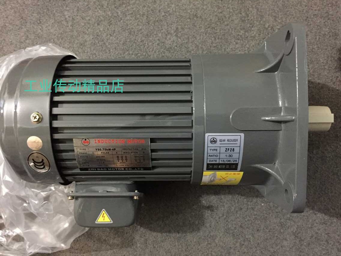 ZL28 200:1 YS0.2KW-4P ZHI BAO MOTOR电机减速马达