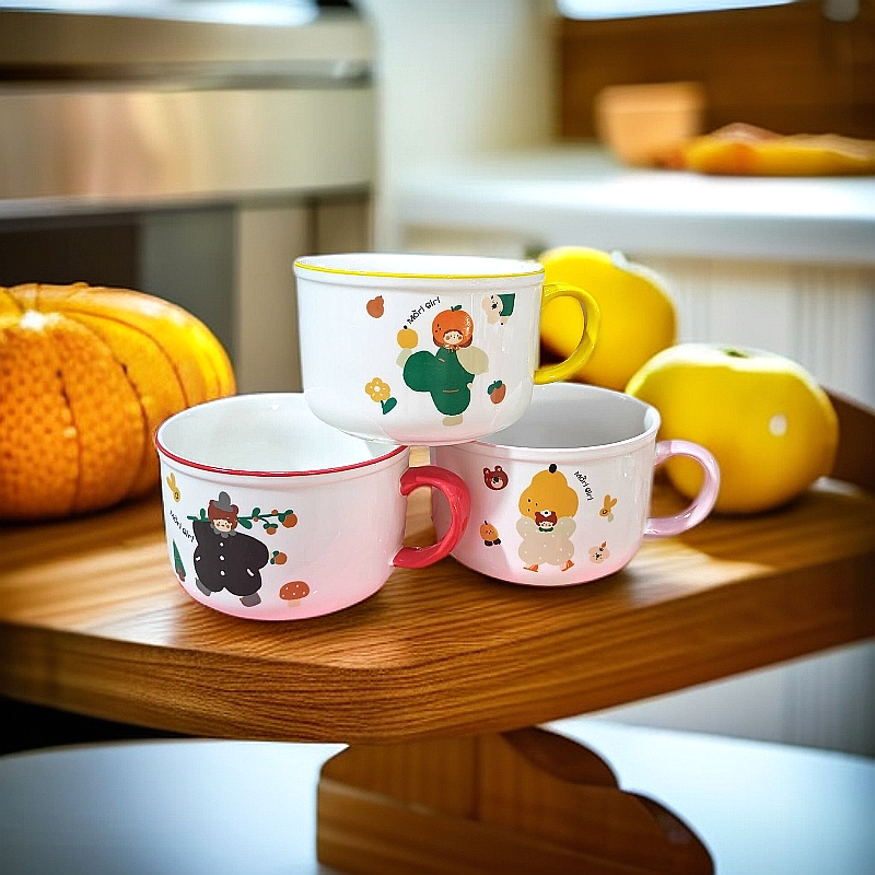 招财猫可爱陶瓷泡面碗早餐泡面杯