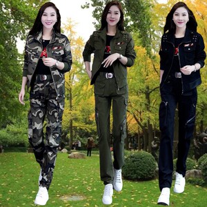 户外迷彩服三件套女一套工装