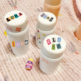 韩系英文字母贴纸不干胶标签简约学生手账日记本素材贴纸