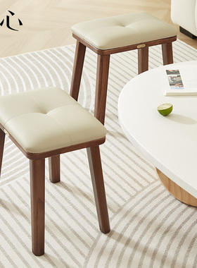 实木凳子家用小板凳现代简约餐桌椅子网红凳可叠放方凳矮凳换鞋凳