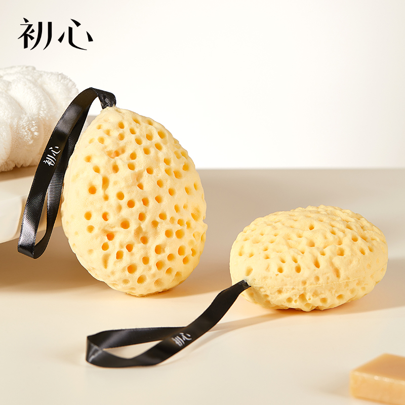 初心蜂窝搓澡海绵搓泥神器