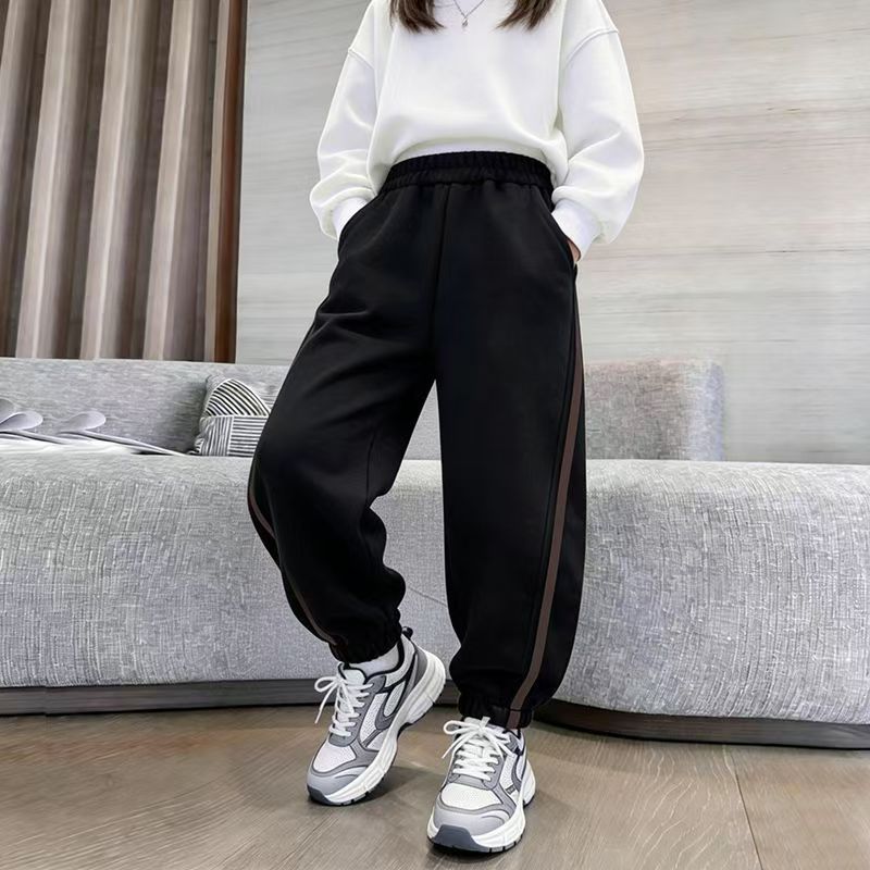 儿童束脚裤子女童宽松休闲运动裤
