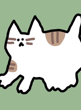 抽象手绘猫狗小动物原创定制头像