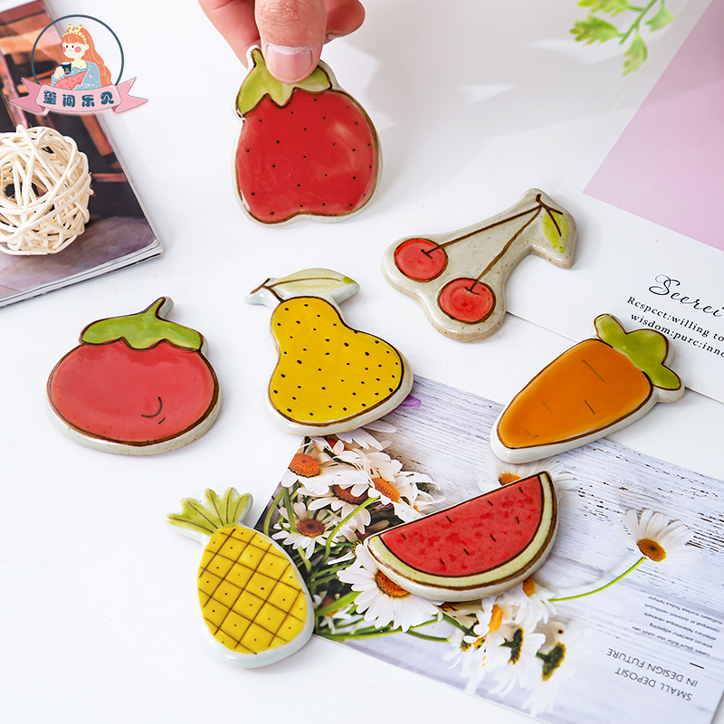 玺闻乐见创意水果陶瓷墙贴冰箱贴