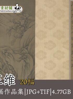 王维绘画集/阿房宫图卷剑阁雪栈图江干雪意图辋川图卷电子版G174