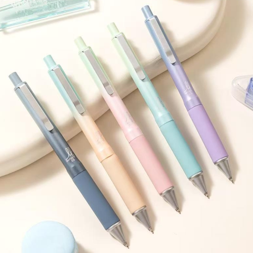 得力SA72中性笔液态硅胶按动中性笔双珠ST头学生刷题笔水笔0.5mm