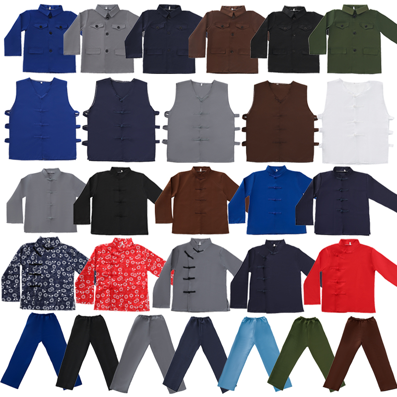 儿童成人马甲知青农民背心中山装