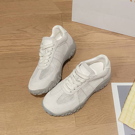 小个子增高7cm镂空德训鞋女小码313233户外运动鞋网面休闲慢跑鞋