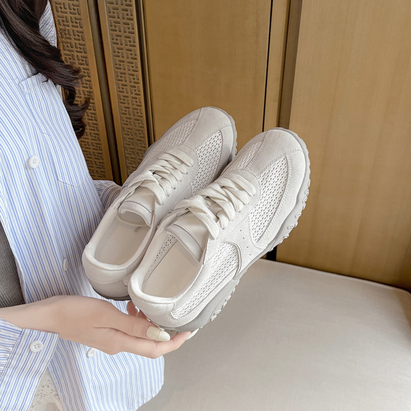 小码313233增高网面德训鞋女小个子增高7cm户外休闲鞋镂空运动鞋,女鞋,网面鞋,淘宝优惠券,粉丝福利购,淘宝优惠卷