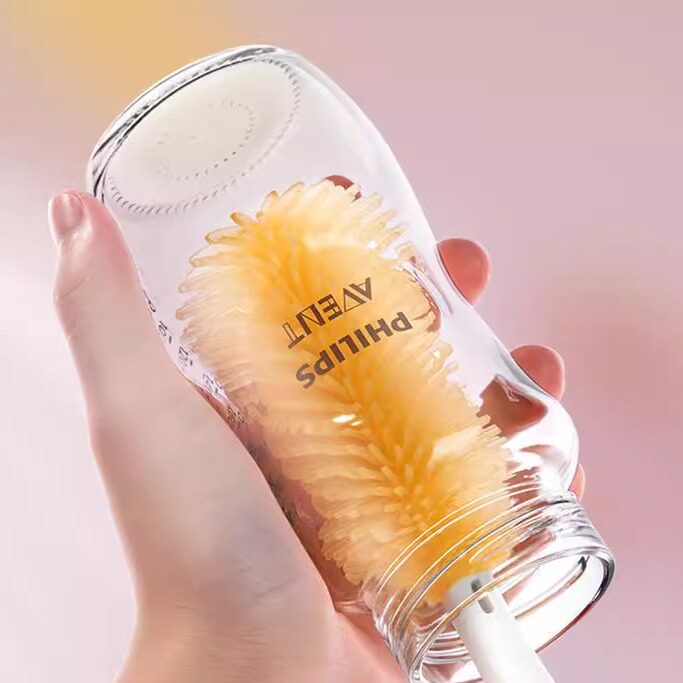 新安怡奶瓶刷奶嘴吸管水杯清洗刷长柄硅胶清洁套装新生儿儿童宝宝