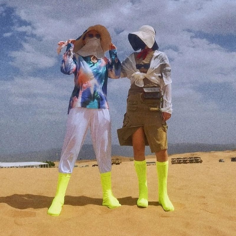 사막 MINGSHA MOUNTAIN 하이킹을위한 모래 방지 신발 커버 통기성 성인 및 어린이 하이 탑 비치 양말 CHAKA SALT LAKE 방수 및 미끄럼 방지