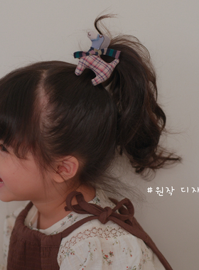 The H韩版可爱小马发圈宝宝丸子头布艺头绳女童高马尾扎发饰