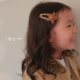 The H韩系简约皮质星星发夹女童新款 发饰气质小女孩刘海发卡头饰