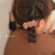 The H格子蝴蝶结发圈可爱秋冬发绳女童美拉德手工布艺糖果头绳