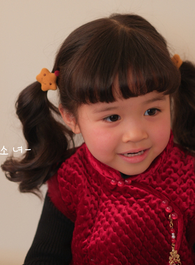 The H手工毛绒星星发绳女童可爱发饰儿童弹力卡通皮筋头饰