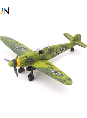 乐加 二战Bf109战斗机 4D拼装1:48飞机模型 儿童军事科教培训玩具