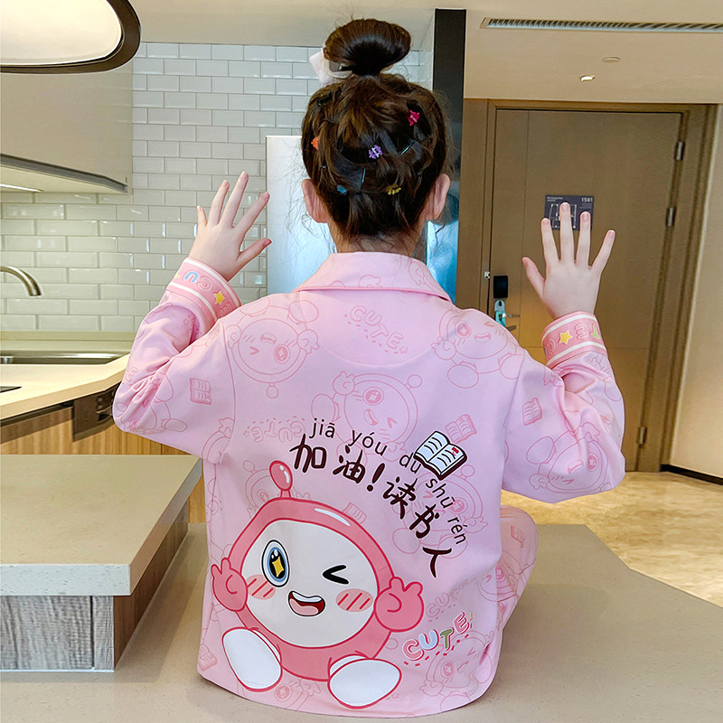 儿童睡衣女童春秋季全纯棉长袖薄款男童套装小女孩公主大童家居服