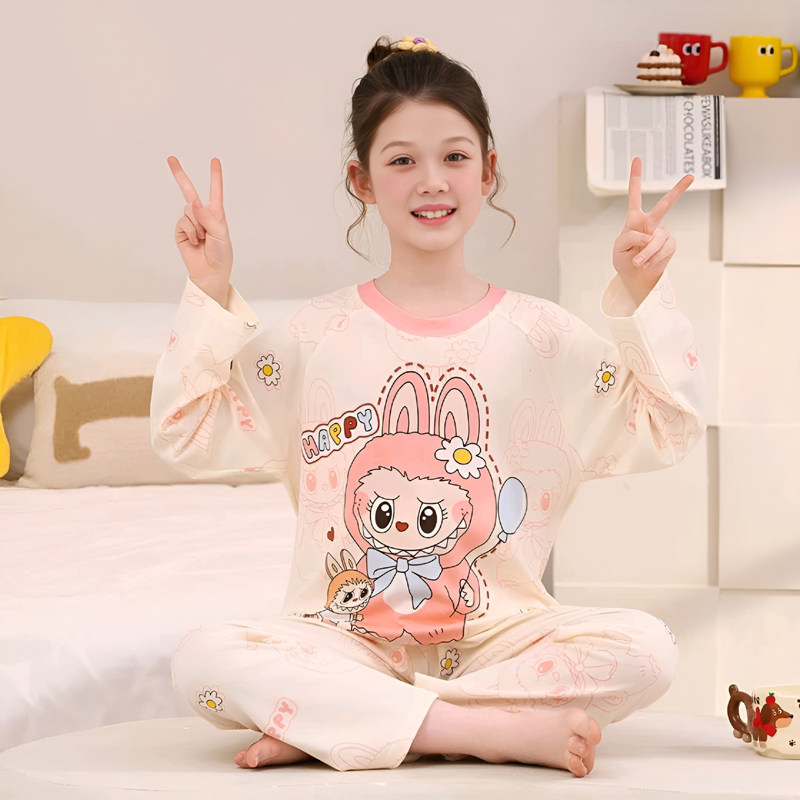 女童睡衣春秋长袖薄款2026新款儿童宝宝小女孩洋气夏季空调家居服